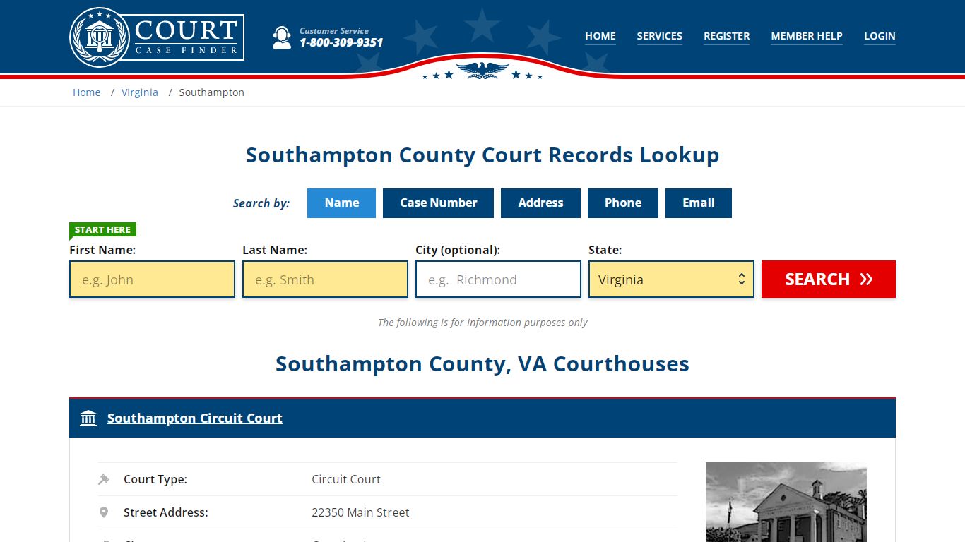 Southampton County Court Records | VA Case Lookup