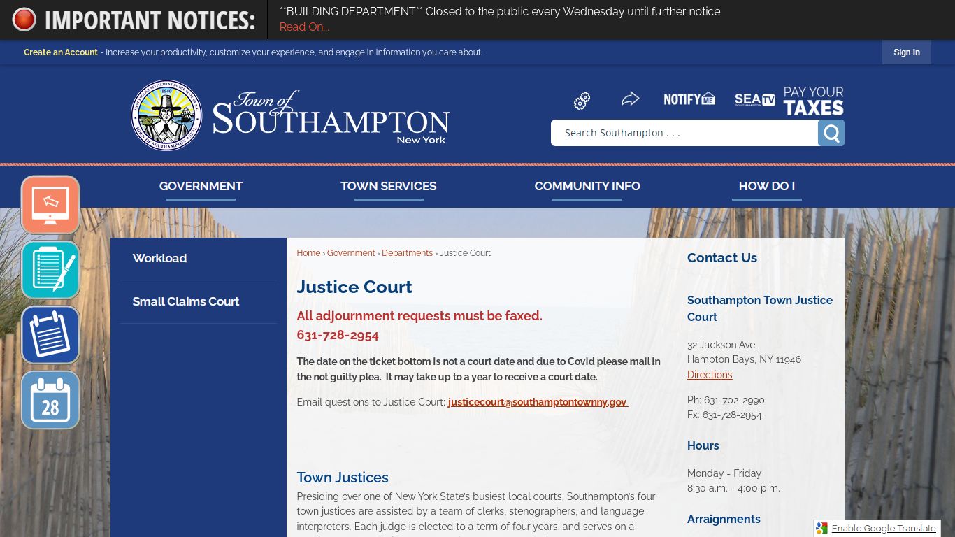 Justice Court | Southampton, NY - Official Website